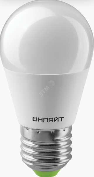 "ОНЛАЙТ" Лампа светодиодная LED 10вт Е27 4К белый матовый шар (10/100) (21221) 