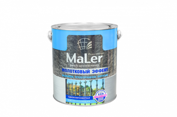 Эмаль с молотковым эффектом "РАДУГА-Maler"  медная (0,8кг) (6) 