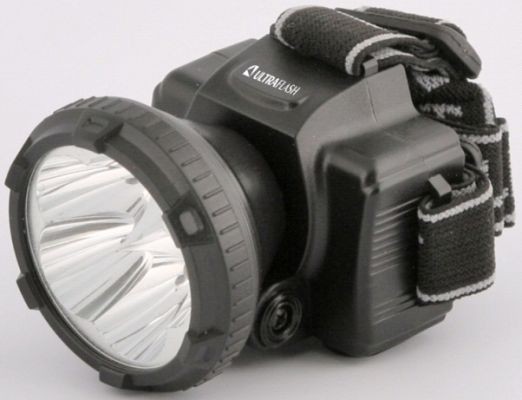 Ultraflash фонарь налобный LED5365 зарядное устройство черный пластик, 2 режима 5светодиодов(475391) 