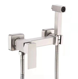 Смеситель для биде настенный "LUCKY TAP" BDM-2401-26, D25 нерж. сталь (10) (1729) 