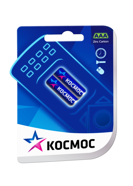 Батарейка Космос солевая R03 (КОСR03) (min 60/600) 