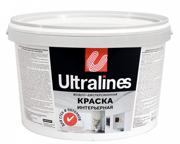 Краска "Ultralines" акриловая интерьерная для стен и потолков (5кг) (4) 