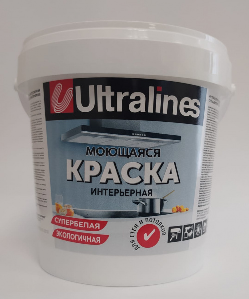 Краска "Ultralines" акриловая моющаяся интерьерная(13кг)  