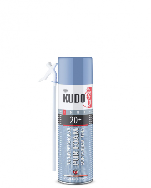 Пена монтажная KUDO HOME 20+ всесезонная (480гр) (12/1008) (KUPH06U20+) 