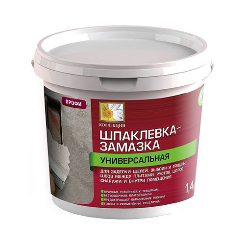 Замазка "КОЛЛЕКЦИЯ" для выбоин и трещин (1,4кг) (12/528) (01107) 