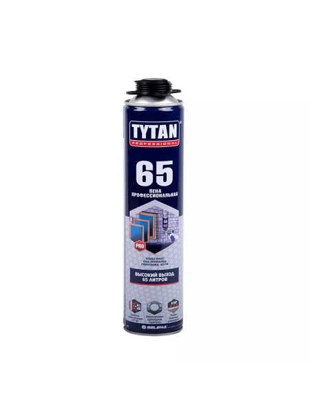 Пена монтажная TYTAN Professional 65 профессиональная ЛЕТНЯЯ  (750мл) (12) (1004 гр) 
