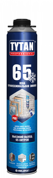 Пена монтажная TYTAN Professional 65 профессиональная ЗИМНЯЯ (750мл) (12) (990 гр) 