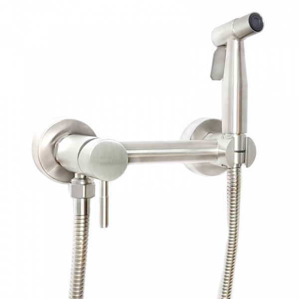 Смеситель для биде настенный "LUCKY TAP" BDM-2501-23, d25 нерж. сталь (10) (1728) 