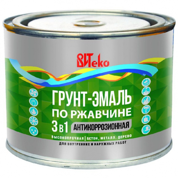 Грунт-эмаль по ржавчине 3 в1 "ВИТЕКО" Белая (1,8кг) (6) 