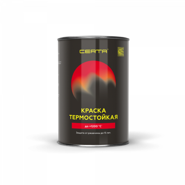 Эмаль термостойкая "CERTA" до 400°С серая (RAL 7040) (0,8кг) (6) (CST00054) 