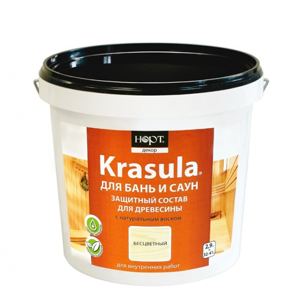 Защитный состав "KRASULA" для бань и саун (2,9л) (150) 