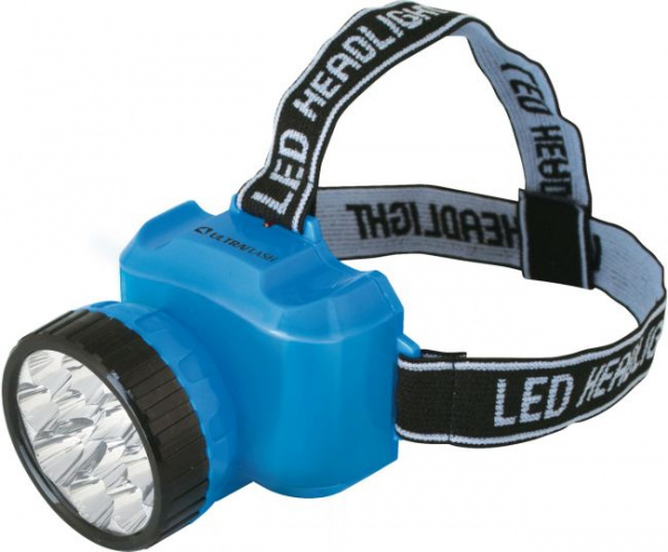 Ultraflash фонарь налобный LED5374 зарядное устройство синий пластик, 1светодиод 0,5W (580397) 