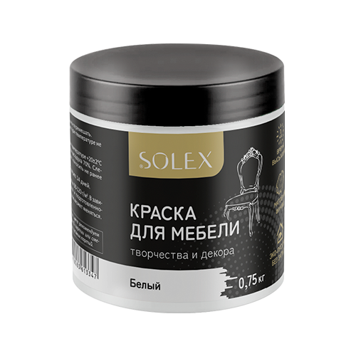 Краска для мебели SOLEX Белый (0,75кг) (6) (028819700) 