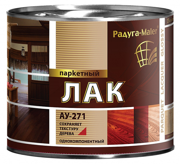Лак паркетный "Радуга" алкидно-уретановый матовый бесцветный (6л) (4) 