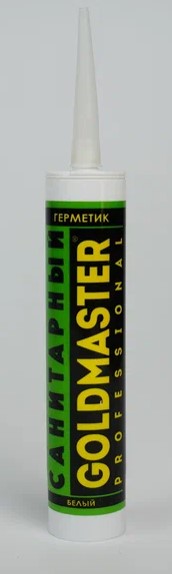 Герметик GOLDMASTER силиконовый санитарный белый 310мл (24/2304) 