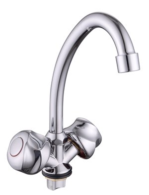 Смеситель для кухни с гайкой "LUCKY TAP" KDЕ-2020S-76, 1/2", цинк (10) (348) 