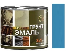 Грунт-эмаль по ржавчине (3в1) "Радуга" голубая (0,9кг)(6) 