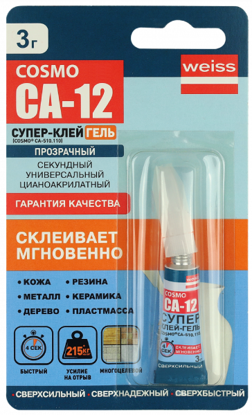 Супер клей гель COSMO CA 12 3гр (288)