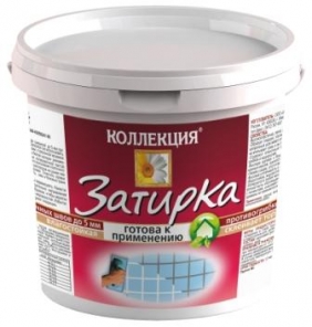 Затирка для межплиточных швов "Коллекция" готовая к применению белая (1,7кг) (12/528) (896654) 