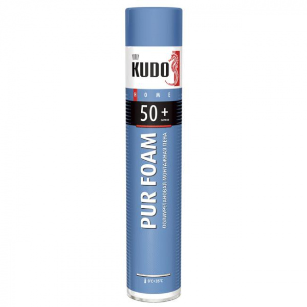 Пена монтажная KUDO HOME 50+ всесезонная (800гр) (12/840) (KUPH10U50+) 
