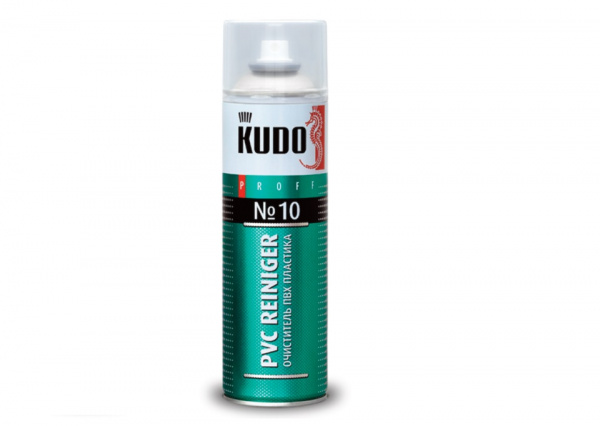 Очиститель ПВХ пластика KUDO №10 PVC Reiniger (аэрозоль) 650мл (12) (KUPP06PVC10) 