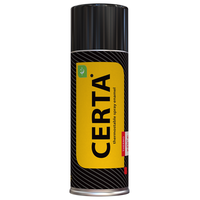 Эмаль аэрозольная термостойкая "CERTA" до 700°С серебристая (RAL 9006) (12) (CPR00050) 