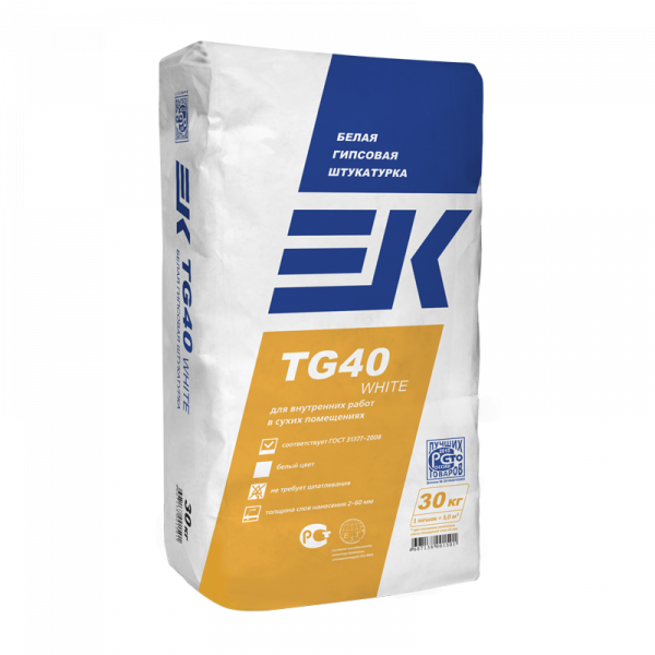 EK штукатурка TG40 WHITE (5кг) (min/4/50) 