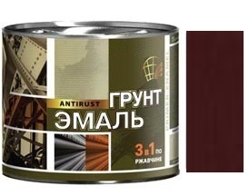 Грунт-эмаль по ржавчине (3в1) "Радуга" спелая вишня (0,9кг)(6) 