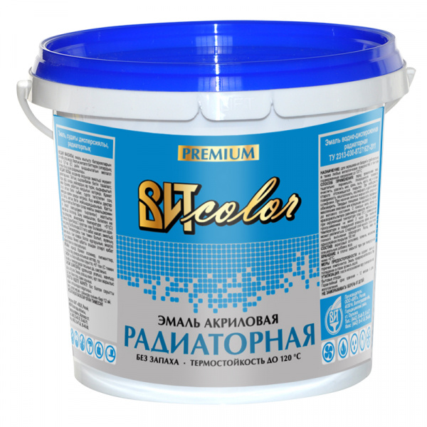 Эмаль "ВИТ color"для радиаторов акриловая полуглянцевая (0,9кг) (8) 