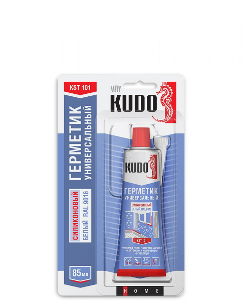 Герметик KUDO KSТ-101 силиконовый универсальный белый 85мл (24) (KST-101) 