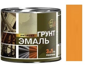 Грунт-эмаль по ржавчине (3в1) "Радуга" желтая (0,9кг)(6) 