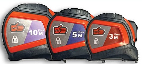 Рулетка "Автостоп" резино-пластиковый корпус "888", нейлоновое покрытие, магнит 3м/16мм(12)(3016432) 
