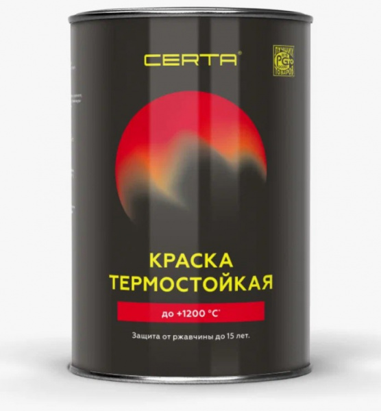 Эмаль термостойкая "CERTA" до 400°С белая (RAL9003) (0,8кг) (6) (CST00058) 