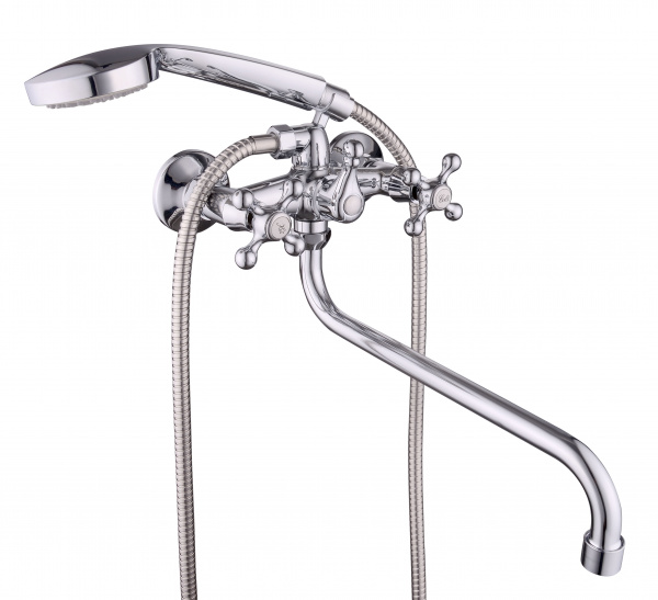 Смеситель для ванной "LUCKY TAP" BBD-2015-35S-58р, 1/2", золот. переключатель душа, латунь (1731) 