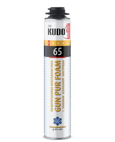 Пена монтажная KUDO TREND 65 зимняя профессиональная(1000мл) (900гр) (12/768) KUPT10W65 
