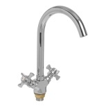 Смеситель для кухни с гайкой "LUCKY TAP" KDM-2008B-03-69, 1/2", латунь (10) (1672) 