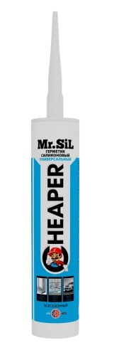 Герметик Mr.Sil Cheaper силиконовый универсальный белый 265мл (265гр) (25) (25005)