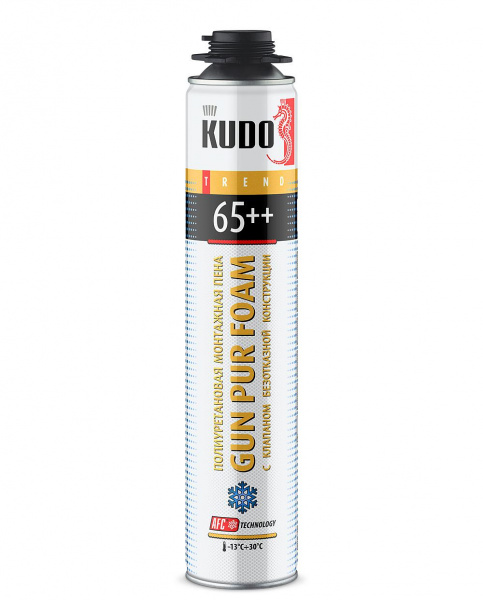Пена монтажная KUDO TREND TREND 65++ зимняя (1000мл) (950гр) (12/768) KUPT10W65++ 