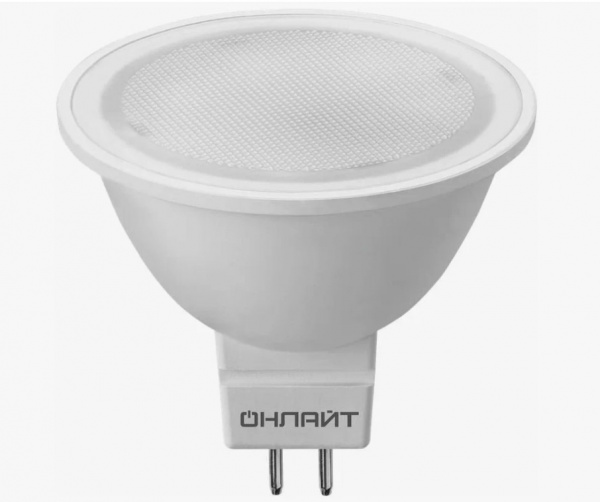 "ОНЛАЙТ" Лампа светодиодная LED 10вт 230в GU5.3 6,5К дневной (10) 