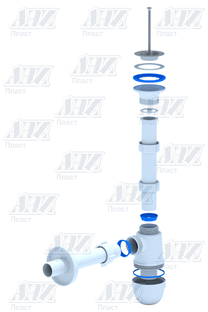 Сифон АНИ-Пласт 1.1/4"*32 с прямой трубой 32мм (30) (В1003) 