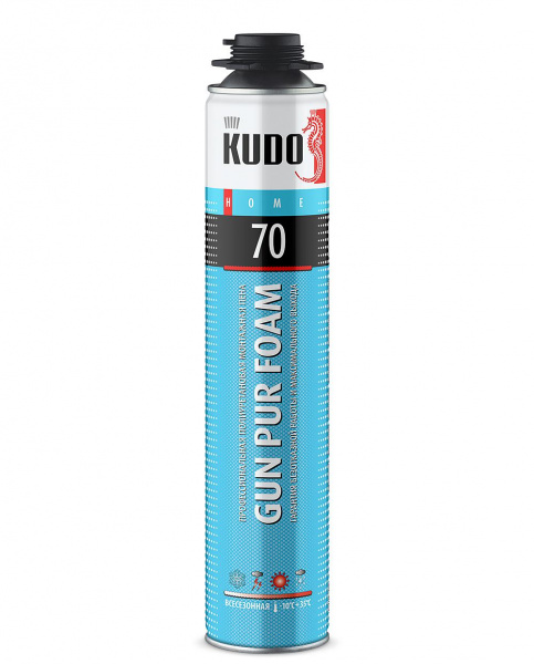 Пена монтажная KUDO HOME 70 профессиональная всесезонная (1000мл) (1000гр) (12/768) (KUPHP10U70) 
