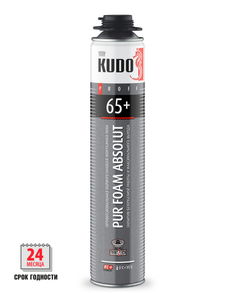 Пена монтажная KUDO PROFF 65+ (930гр) (12/768) (KUPP10S65+) 